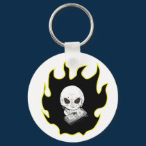 Skull Flame keychains by MBS_International Skull Flame keychains