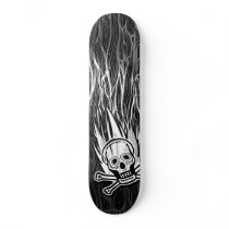 Skull&Flames B&W Skateboard