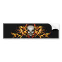 Skull Flames bumper stickers by MANolan Skull Flames bumper stickers
