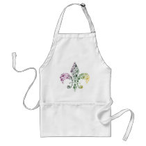 Skull Fleur De Lis Apron