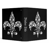 Skull Fleur De Lis Binder