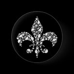 Skull Fleur De Lis Pin