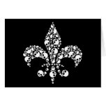Skull Fleur De Lis Greeting Card