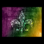 Skull Fleur De Lis Print