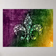 Skull Fleur De Lis Print