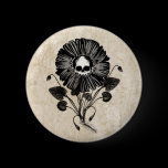 Skull Flower Button