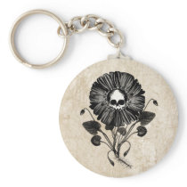 Skull Flower Keychain