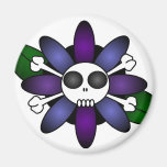Skull Flower Magnets