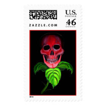 Skull Flower postage by TDSwhite Skull Flower postage
