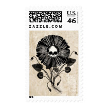 Skull Flower Postage Stamps