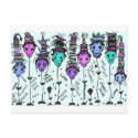 SKuLL FLoWeRs~ Multi colors postcards