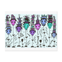 SKuLL FLoWeRs~ Multi colors postcards