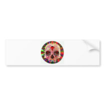 Skull Fractal Bumper Stickers