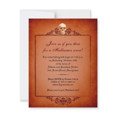 Skull Frame Halloween invitation (10-pack)