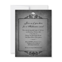 Skull Frame Halloween Invitation
