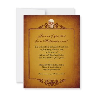Skull Frame Halloween invitation invitation