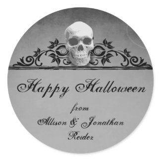 Skull Frame Halloween sticker sticker