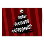 Skull Garland Christmas Tree Greeting Cards