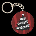 Skull Garland Christmas Tree Key Chain