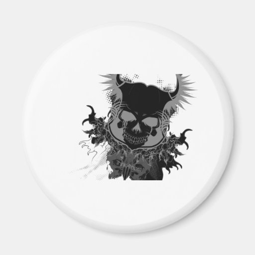 Skull Gear Fridge Magnet