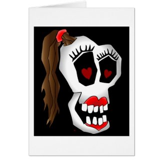 skull girl-1 card