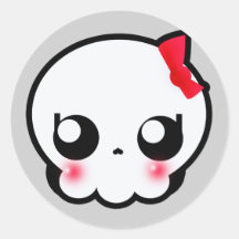 Skull Girl Sticker