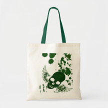 skull green bolsas de lona