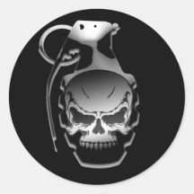 Skull Grenade Sticker