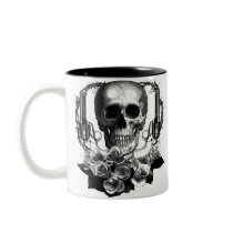 SKULL GUNS and ROSES mugs by nassosvakalis SKULL GUNS and ROSES mugs