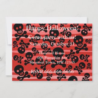 Skull Halloween Invitation