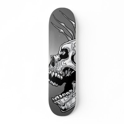Skull Hawk Skate Board by OnusDesigns
