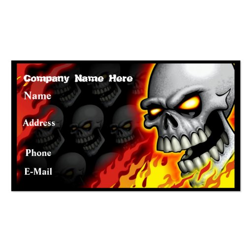 Skull Head Business Card Customizable (front side)