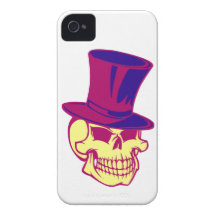Skull head cylinder skull top has iPhone 4 Case-Mate cases