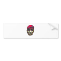 Skull head of hair cap skull has hair