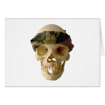 Skull head skull headband headband greeting cards