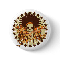 Skull Headdress 2 Button by brev87 Skull Headdress 2 Button