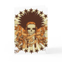 Skull Headdress 2 Greeting Card by brev87 Skull Headdress 2 Greeting Card