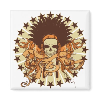 Skull Headdress 2 Magnet by brev87