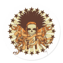 Skull Headdress 2 Sticker by brev87 Skull Headdress 2 Sticker