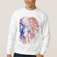 Skull Headdress Pullover Sweatshirt