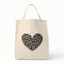 Skull Heart bags by JuJuGarden Skull Heart bags