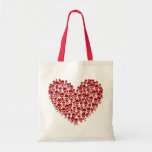 Skull Heart Canvas Bags