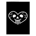 Skull Heart Dark Folding Card 2