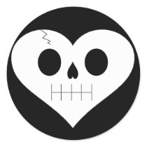 Skull Heart Face stickers