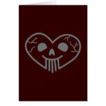 Skull Heart Grey Folding Card 2