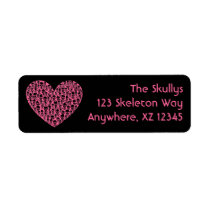 Skull Heart Return Address Label
