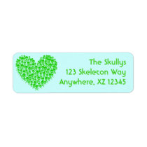 Skull Heart Return Address Label