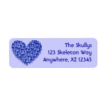 Skull Heart Return Address Labels