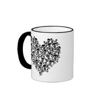 Skull Heart Coffee Mugs