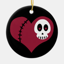Skull Heart Ornaments